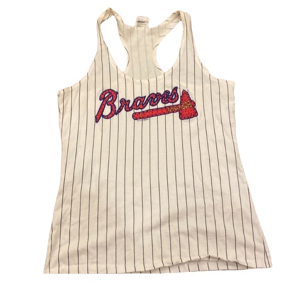MLB Tops - 5th and Ocean Braves MLB racerback tank top embellished ATLANTA large